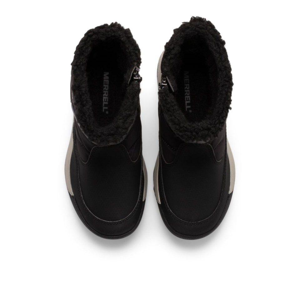Großer, Wasserdichter Alpin-Pufferstiefel Für Kinder Merrell Black Grey