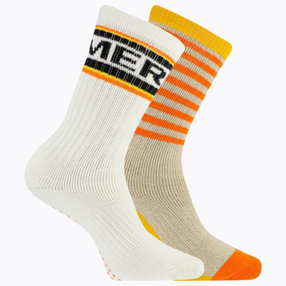 Gebürstete Crew-Socken Für Große Kinder, 2er-Pack Orange Merrell