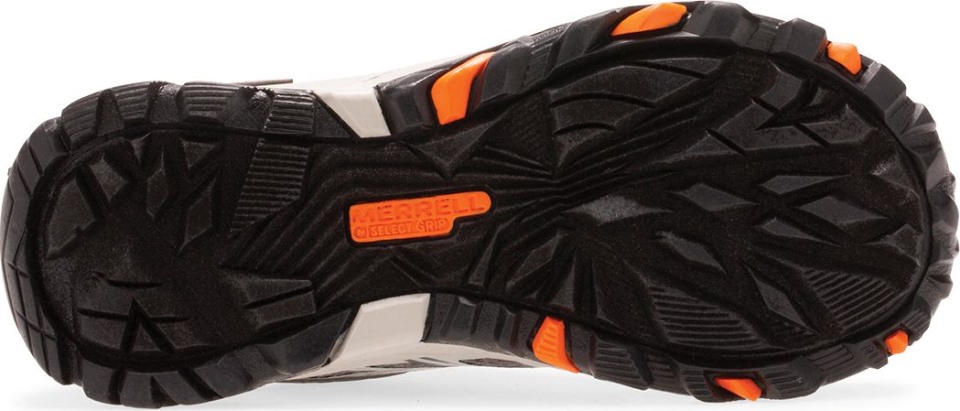 Große Kinder Moab Fst Niedrige Wasserdichte Schuhe Merrell Navy Grau Orange