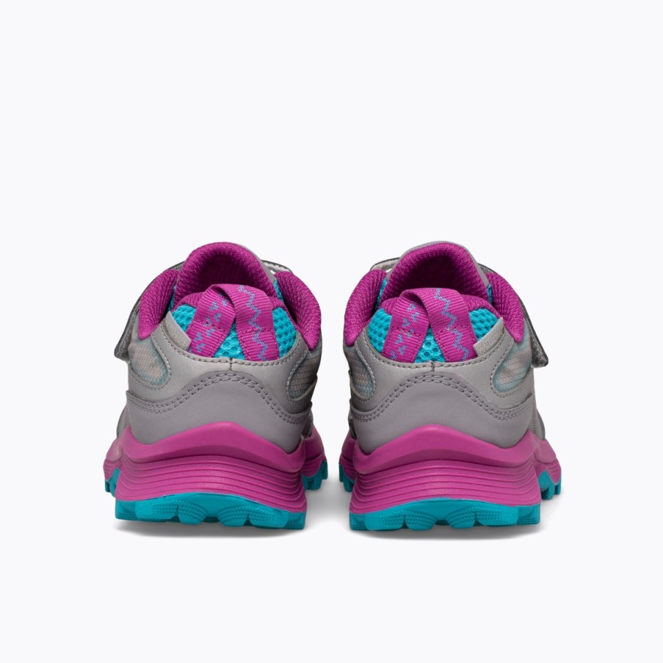 Moab Speed ​​Low A/C Für Große Kinder, Wasserdicht, Merrell Grau, Silber, Türkis