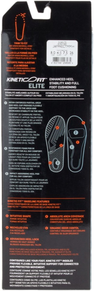 Kinetic Fit&trade Elite Fußbett Mesh Merrell