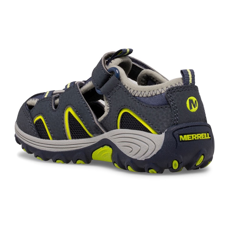 Hydro H2O Hiker Jr Sandale Für Kleinkinder, Navy Lime Merrell