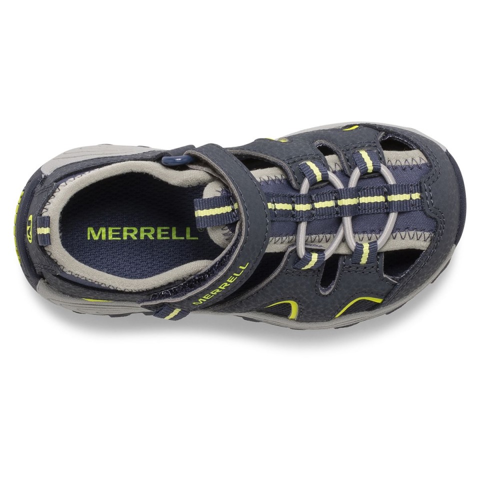 Hydro H2O Hiker Jr Sandale Für Kleinkinder, Navy Lime Merrell