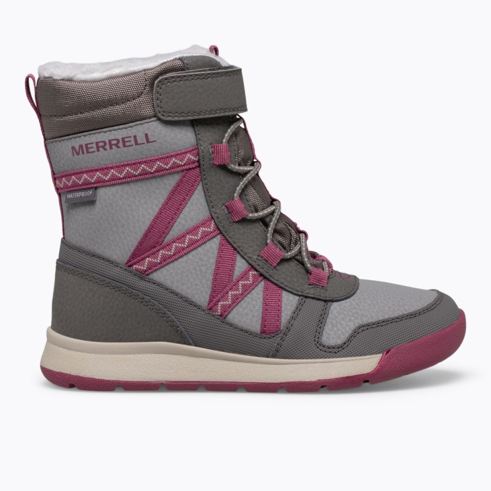 Snow Crush 2.0 Wasserdichter Stiefel Für Kleinkinder Grau Beere Merrell Snow Crush 2.0 Wasserdichter Stiefel Für Kleinkinder Grau Beere Merrell