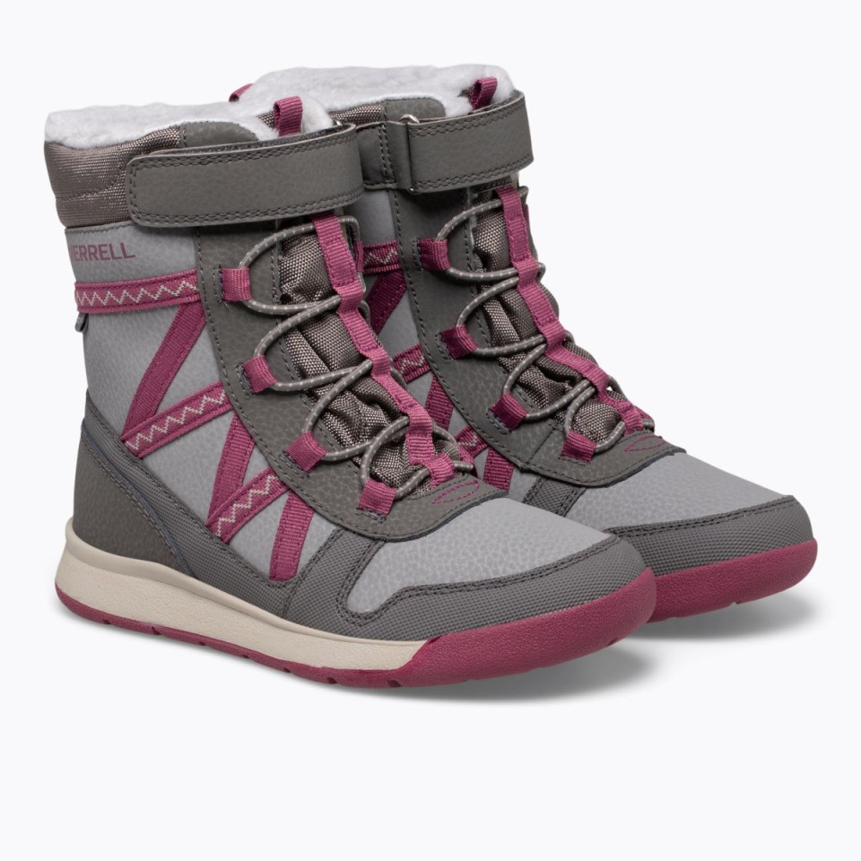 Snow Crush 2.0 Wasserdichter Stiefel Für Kleinkinder Grau Beere Merrell