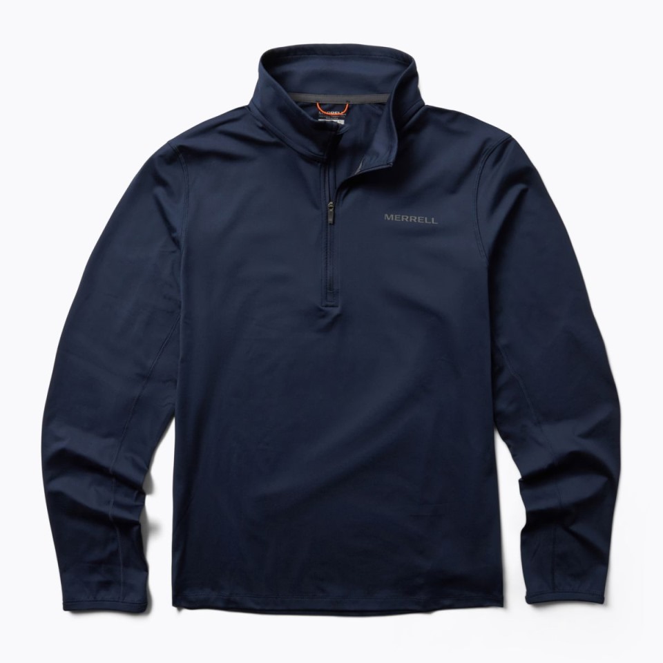 Herren Betatherm Merrell Navy Mit 1/4 Reißverschluss