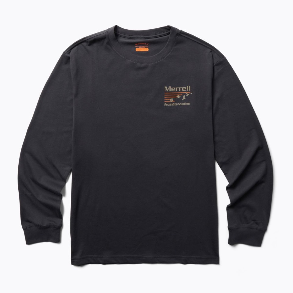 Langärmliges Herren-T-Shirt Für Die Freie Natur Merrell India Ink Langärmliges Herren-T-Shirt Für Die Freie Natur Merrell India Ink