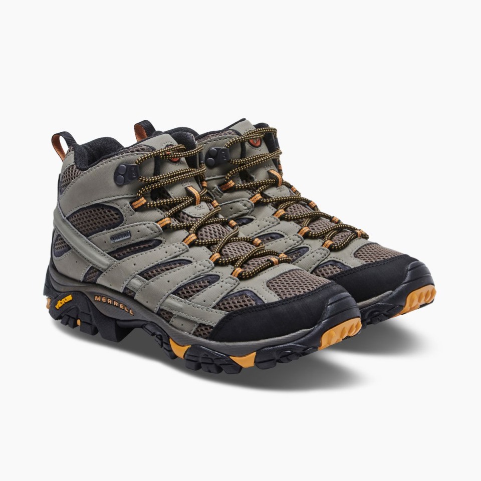 Herren Moab 2 Mid Gore-Tex Breite Breite Merrell Walnuss