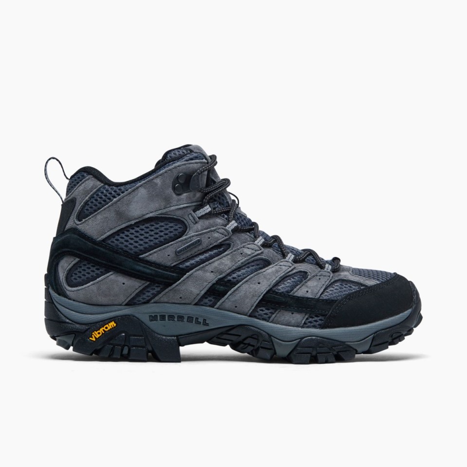 Moab 2 Mittelwasserfeste Herrenschuhe Mit Breiter Breite Granit Merrell