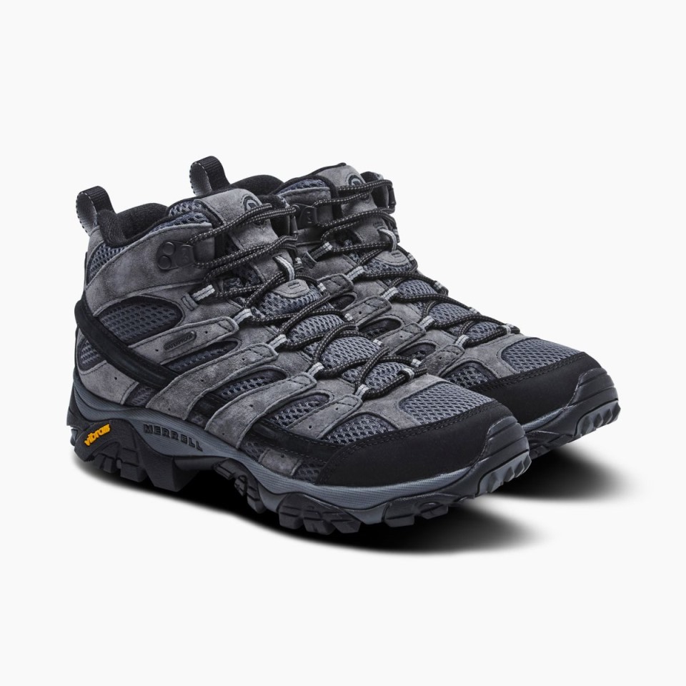 Moab 2 Mittelwasserfeste Herrenschuhe Mit Breiter Breite Granit Merrell