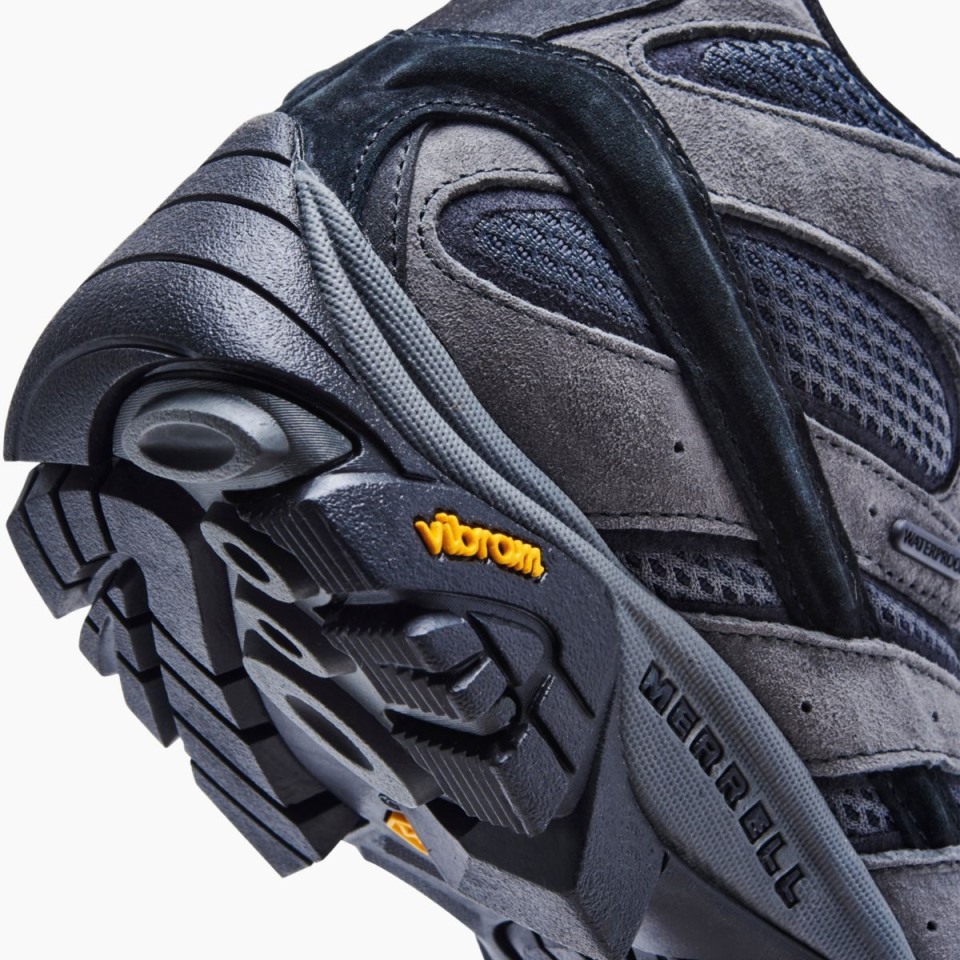 Moab 2 Mittelwasserfeste Herrenschuhe Mit Breiter Breite Granit Merrell