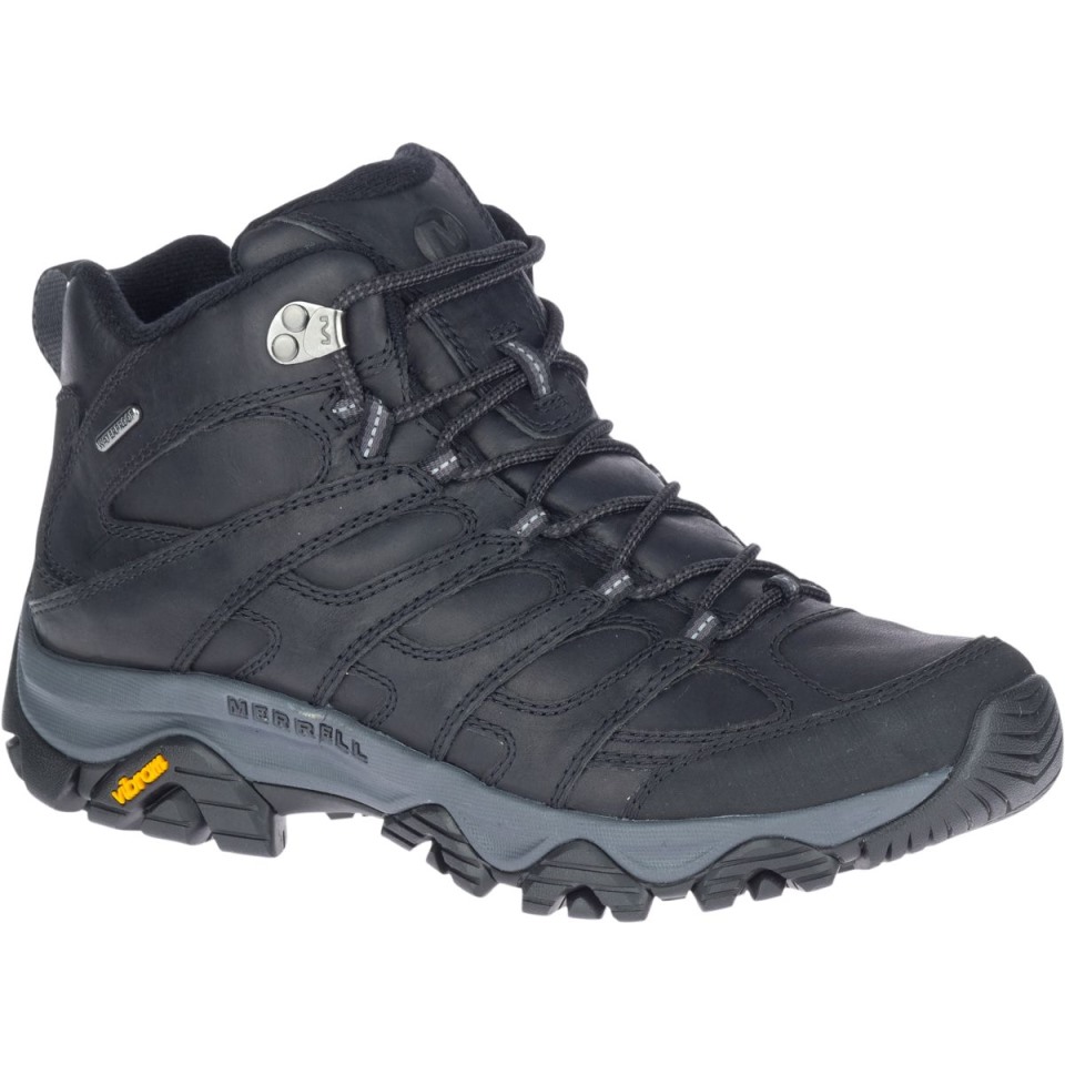 Herren Moab 3 Prime Mid Wasserdichte Breite Breite Merrell Black