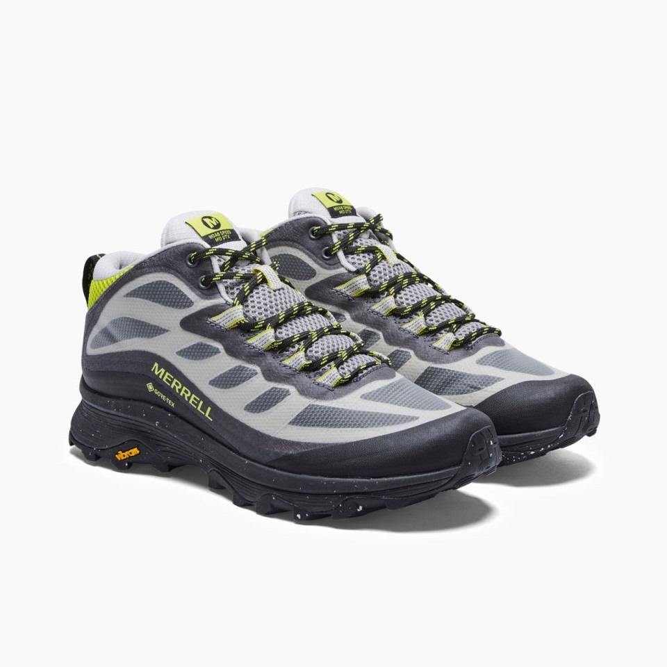 Herren Moab Speed ​​Mid Gore-Tex Merrell Holzkohle