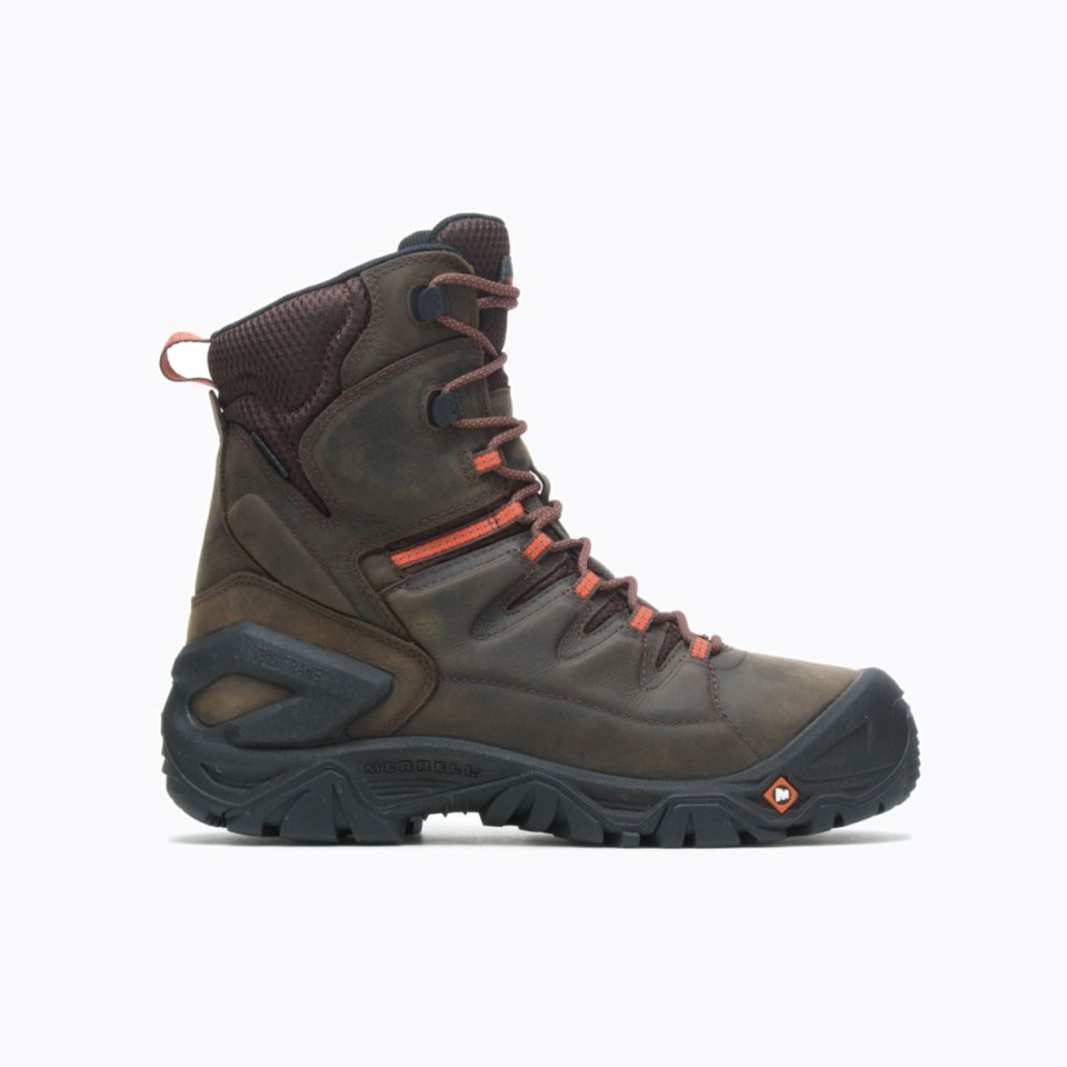 Herren Strongfield Leather 8 Thermo Waterproof Comp Toe Arbeitsstiefel Merrell Espresso