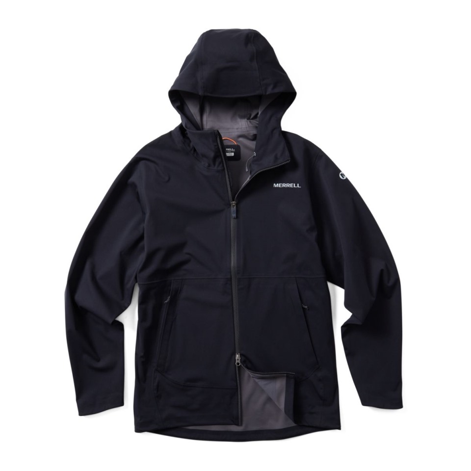 Merrell Schwarze Flüsterregenjacke Für Herren
