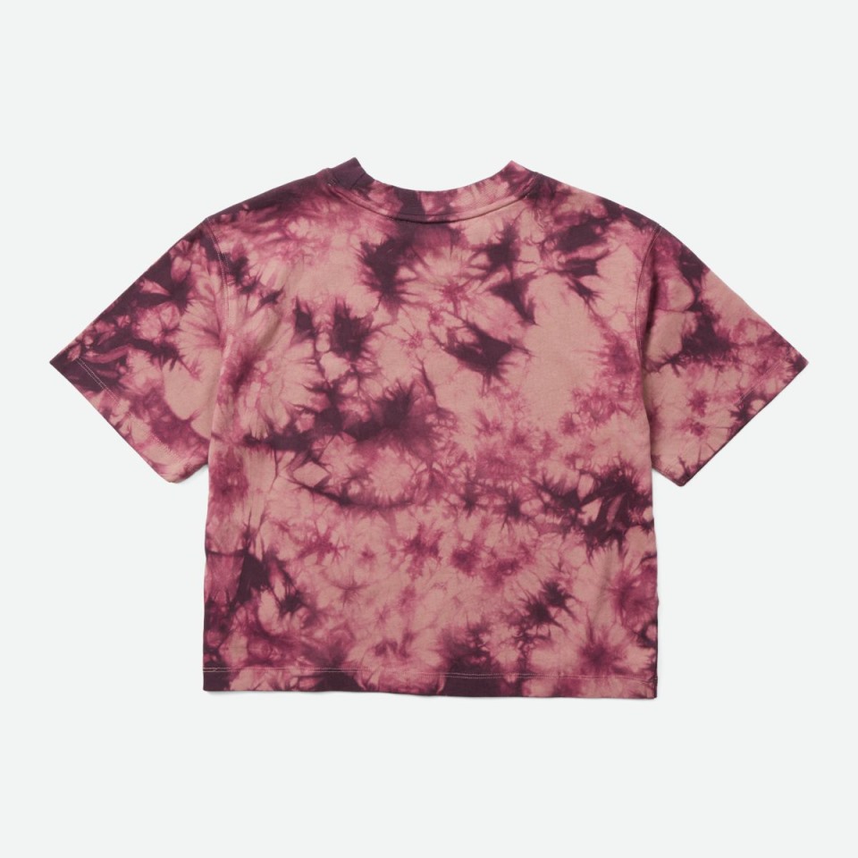 Merrell Burgunder-Batik-Bogen-T-Shirt Für Frauen Mit Sonneneinstrahlung