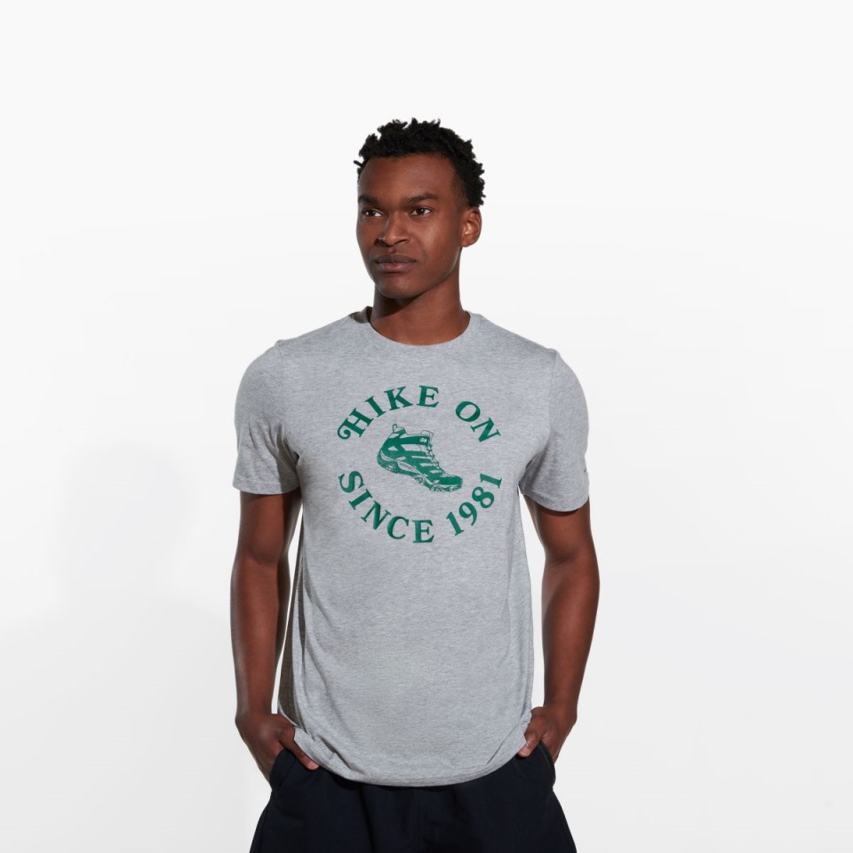 Merrell Grey Heather Wander-On-T-Shirt Für Herren Merrell Grey Heather Wander-On-T-Shirt Für Herren
