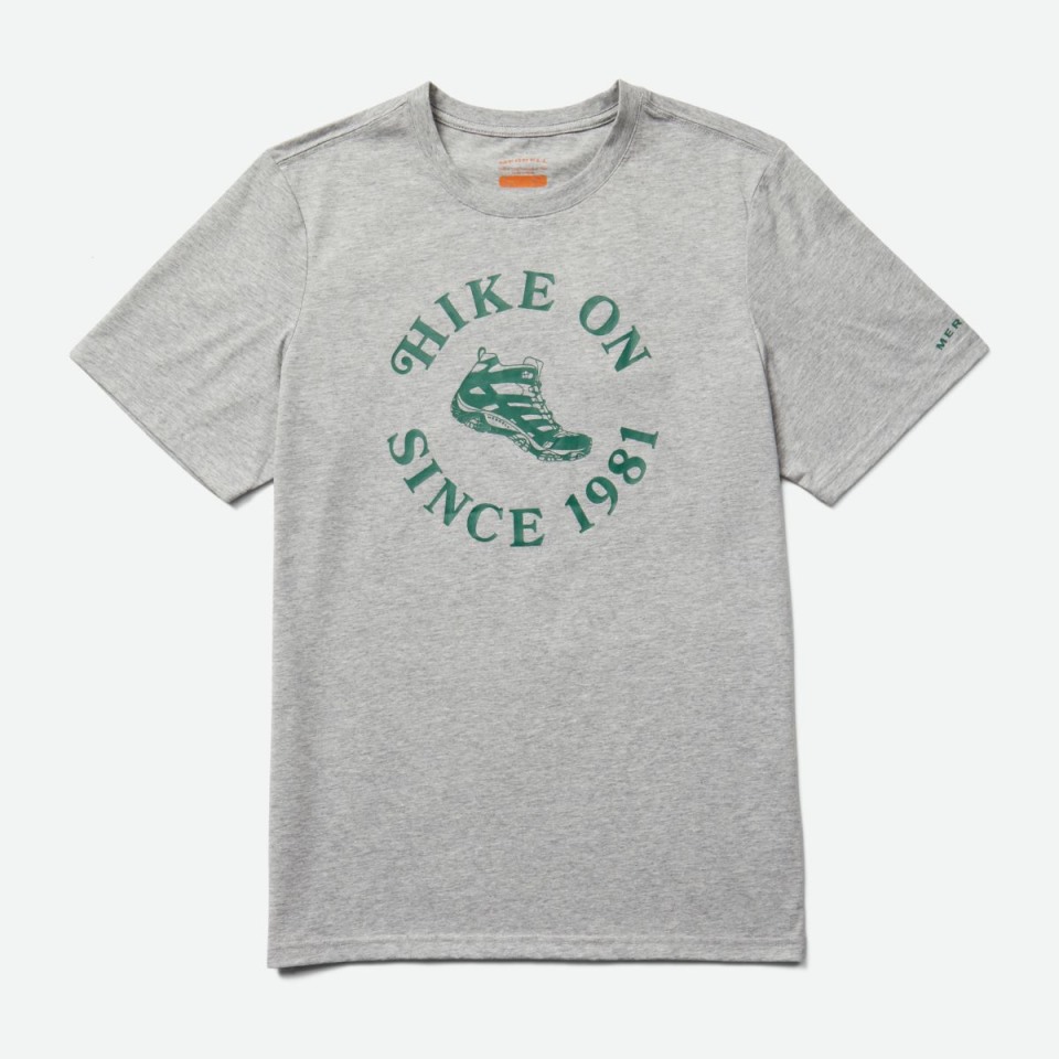 Merrell Grey Heather Wander-On-T-Shirt Für Herren