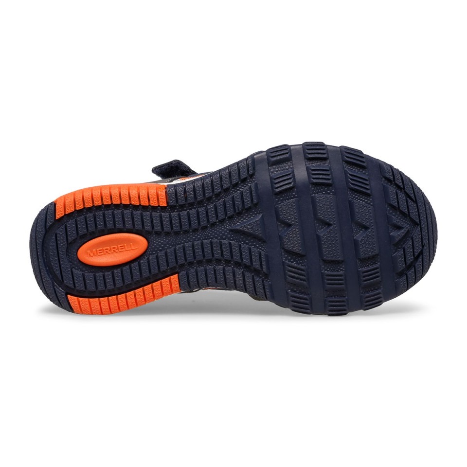 Merrell Grey Navy Hydro Free Roam Chroma Monarch Sandale Für Kleine Kinder