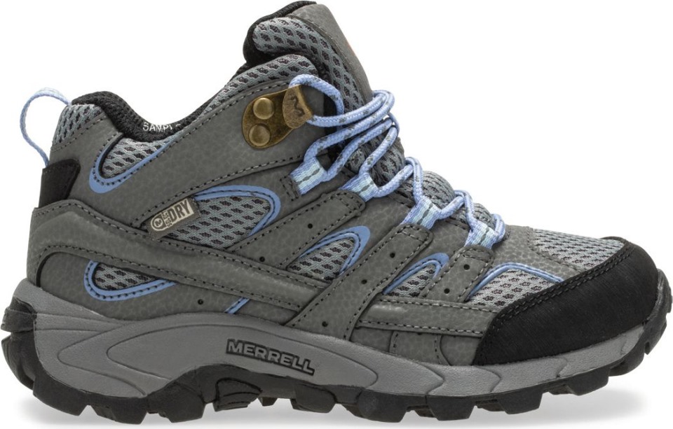 Merrell Grey Periwinkle Moab 2 Mid Wasserdichter Stiefel Für Große Kinder Merrell Grey Periwinkle Moab 2 Mid Wasserdichter Stiefel Für Große Kinder