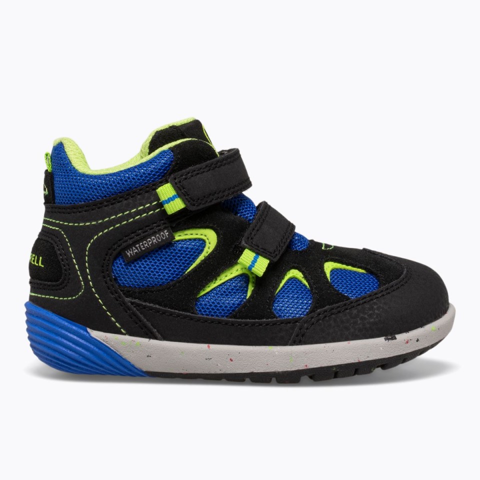Merrell Bare Steps&Reg Height Waterproof Jr. Für Kleine Kinder. Stiefel Schwarz Royal Merrell Bare Steps&Reg Height Waterproof Jr. Für Kleine Kinder. Stiefel Schwarz Royal