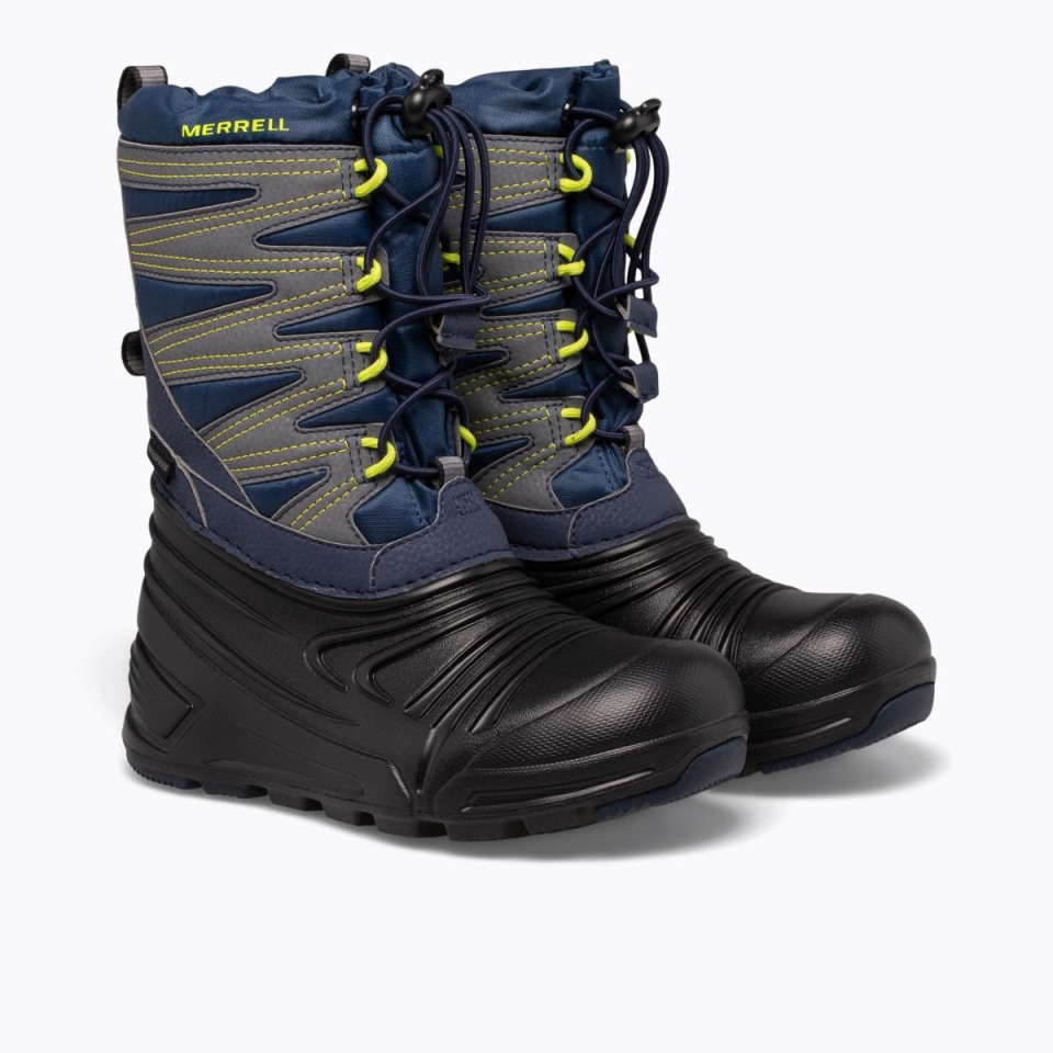 Merrell Navy Schwarz Grau Snow Quest Lite 3.0 Für Große Kinder Wasserdicht