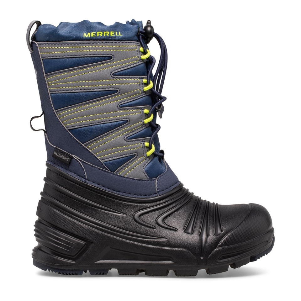 Merrell Navy Schwarz Grau Snow Quest Lite 3.0 Für Große Kinder Wasserdicht