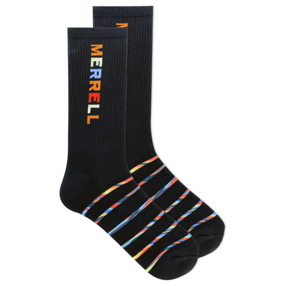 Merrell Rainbow Mountain Crew-Socke Schwarz