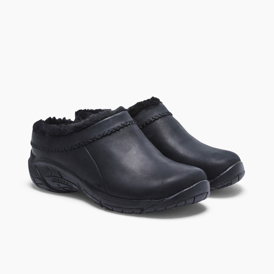 Merrell Glattes Schwarzes Encore Ice 4 Leder Für Damen