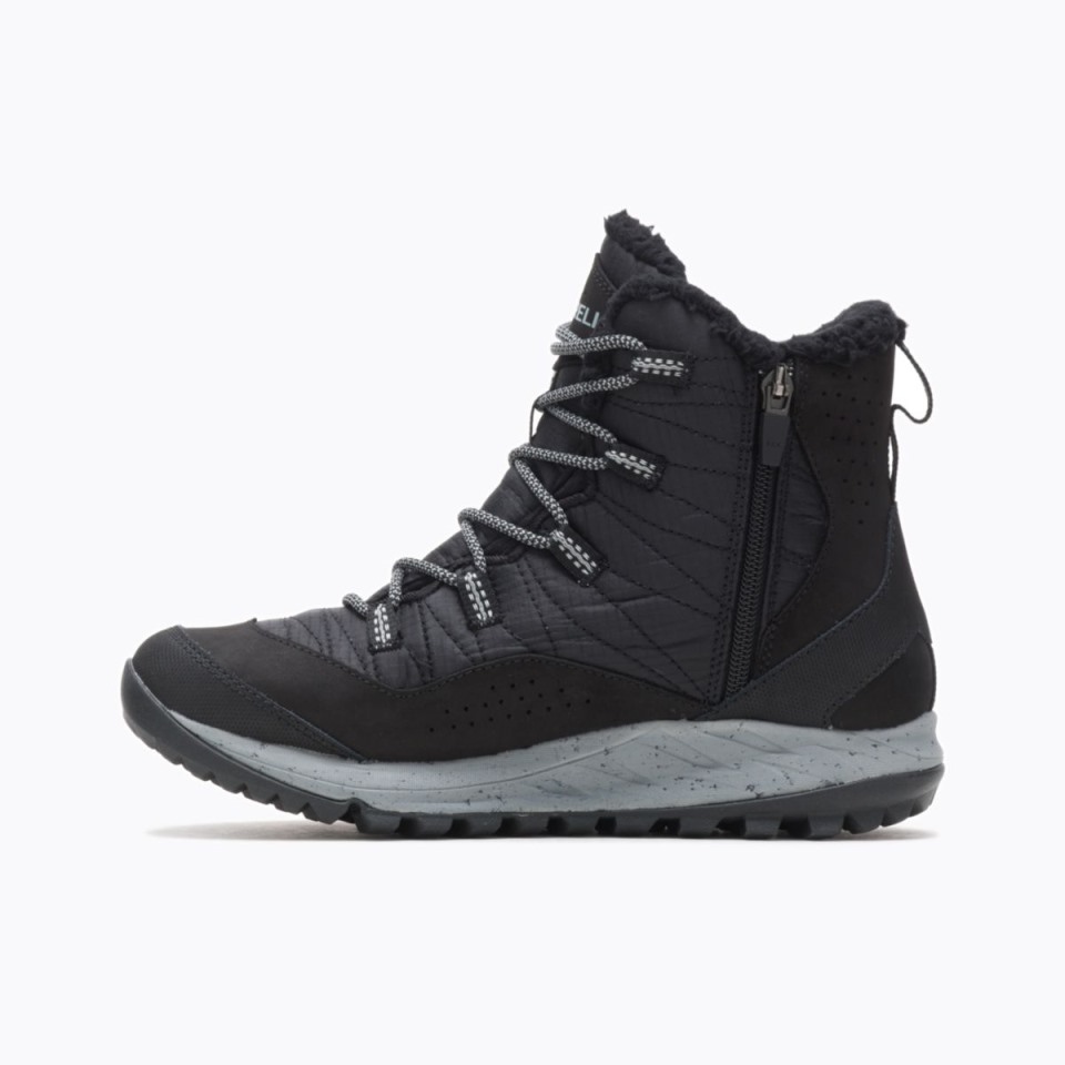 Merrell Damen Antora Sneaker Boot Wasserdicht Schwarz