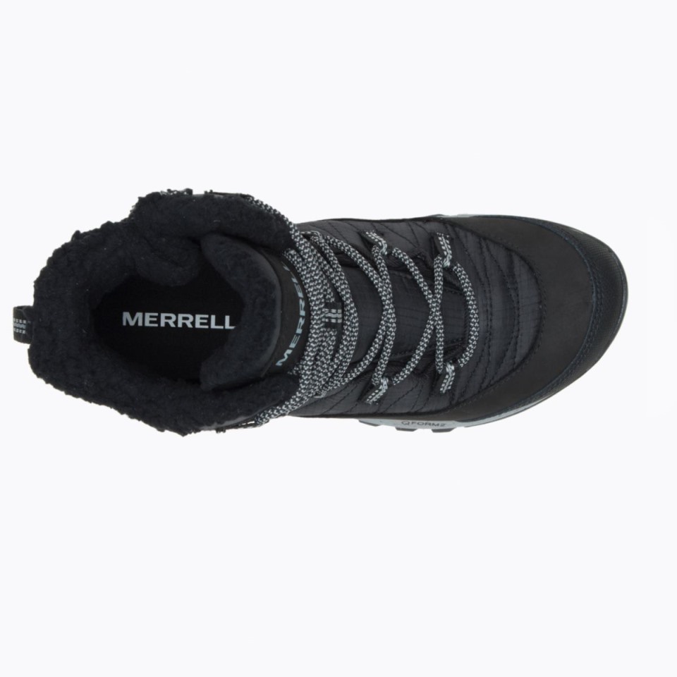Merrell Damen Antora Sneaker Boot Wasserdicht Schwarz