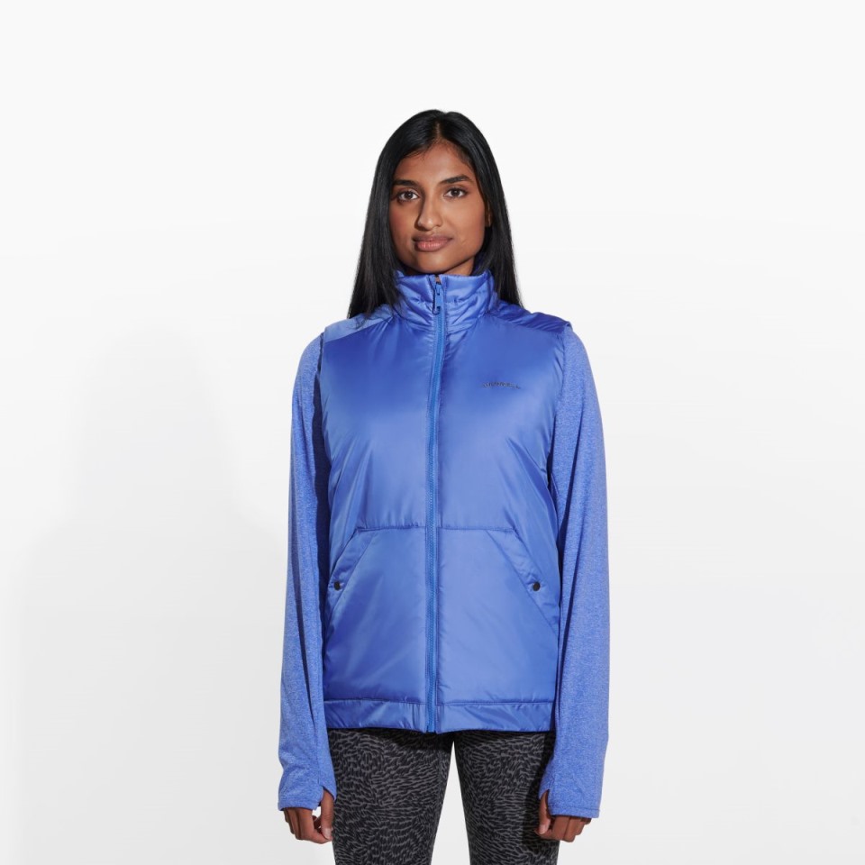Merrell Geotex Isolierte Weste Für Damen Baja Blau Merrell Geotex Isolierte Weste Für Damen Baja Blau