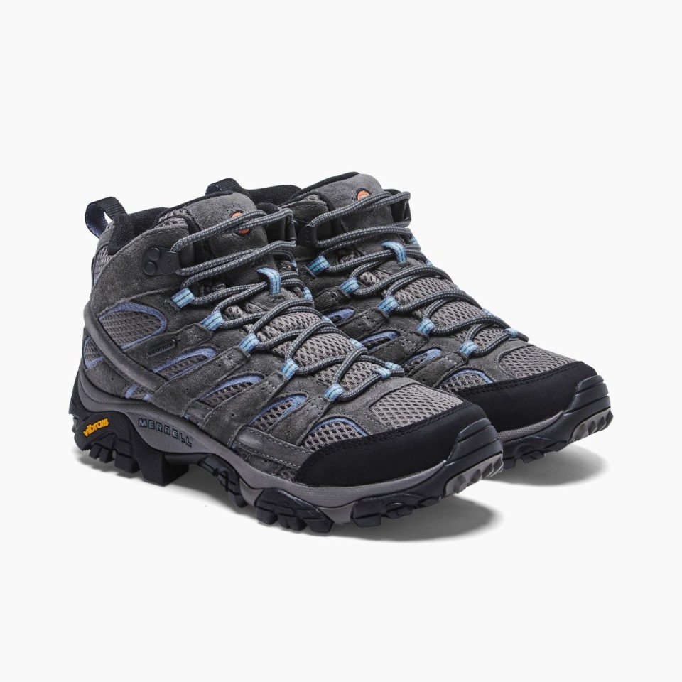 Merrell Damen Moab 2 Mittlerer Wasserdichter Granit Mit Breiter Breite