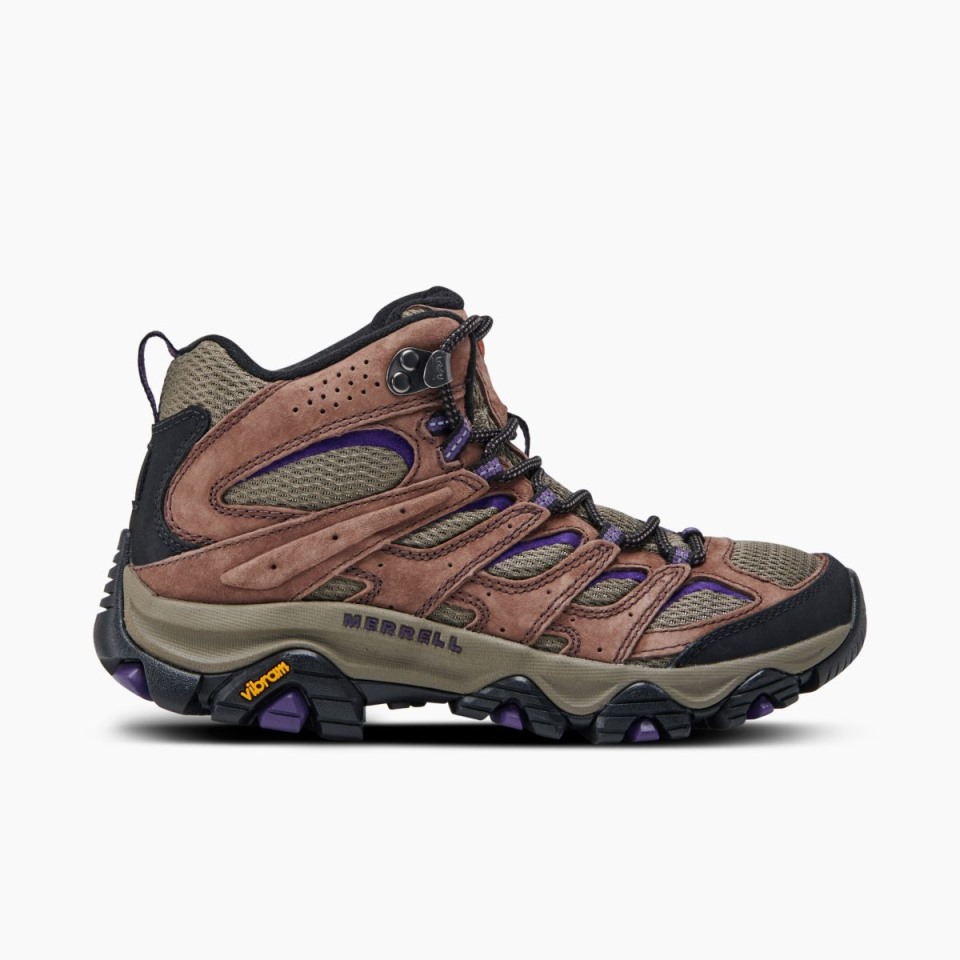 Merrell Damen Moab 3 Mid Wide Wide Bracken Purple