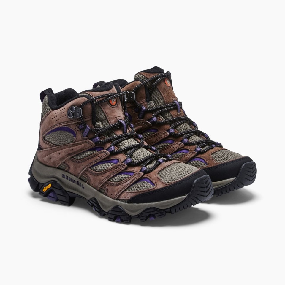 Merrell Damen Moab 3 Mid Wide Wide Bracken Purple