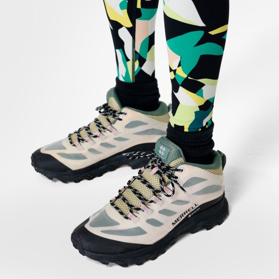 Merrell Moab Speed ​​Mid Gore-Tex X Sweaty Betty White Pink Für Damen