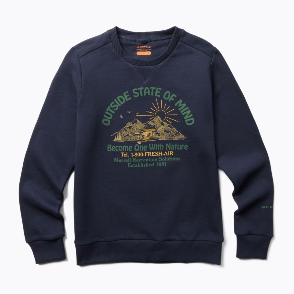 Merrell Women's Outside State Of Mind Crew Marineblau