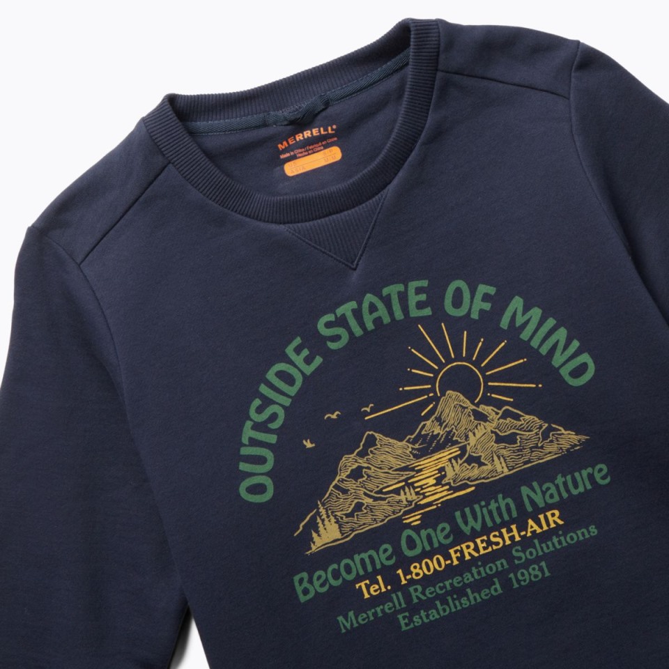 Merrell Women's Outside State Of Mind Crew Marineblau