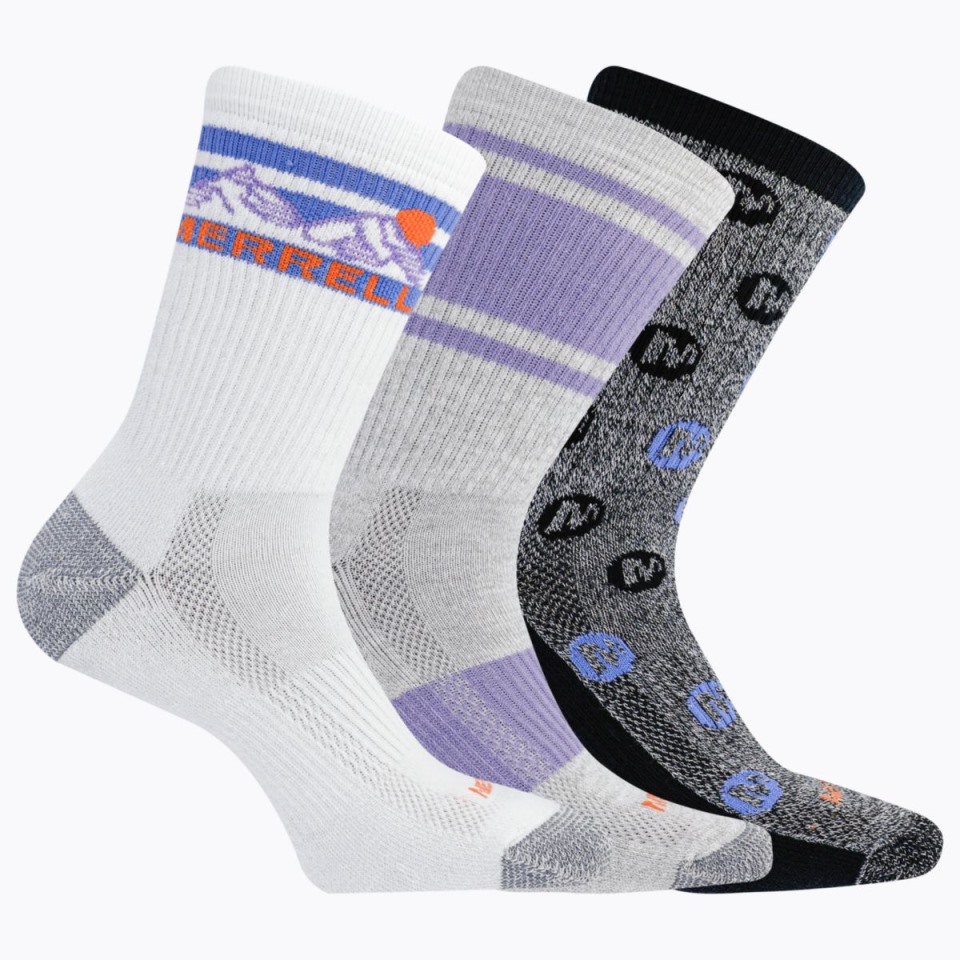 Repreve® Hiker Crew Socke 3er-Pack Merrell Lavendar Sortiert