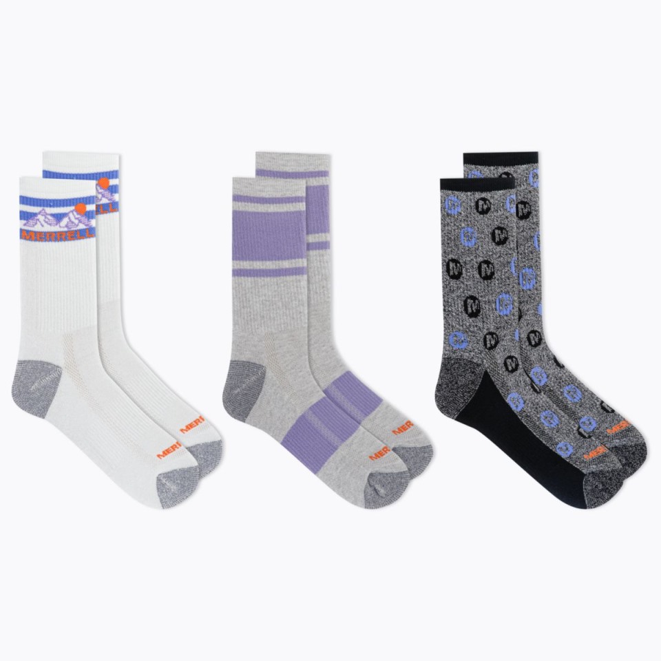 Repreve® Hiker Crew Socke 3er-Pack Merrell Lavendar Sortiert