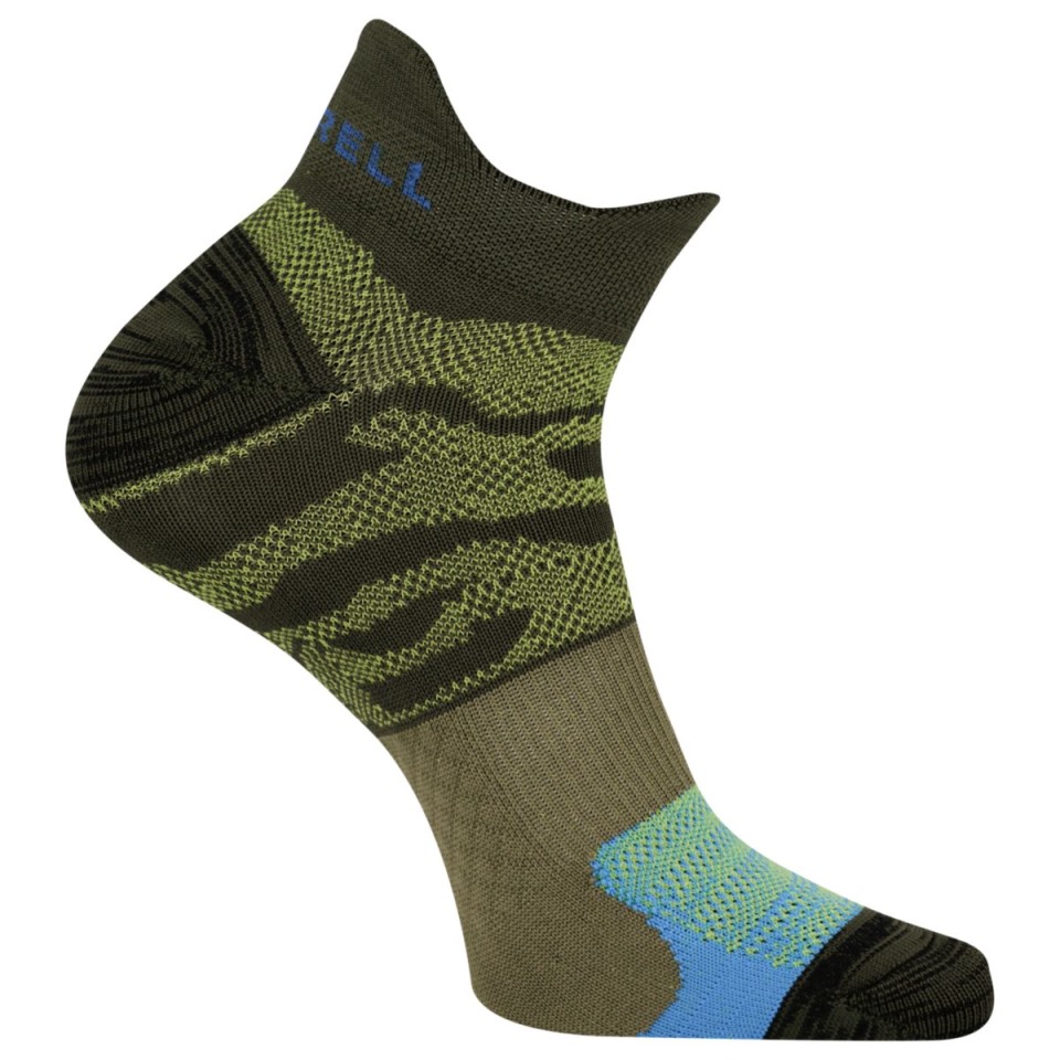 Trail Handschuh Niedrig Geschnittene Socke Mit Doppelten Tabs Olive Merrell