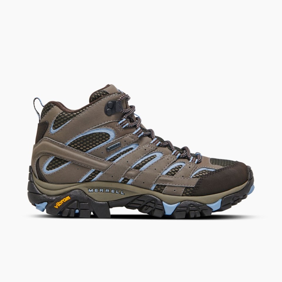 Damen Moab 2 Mid Gore-Tex Merrell Brindle Damen Moab 2 Mid Gore-Tex Merrell Brindle