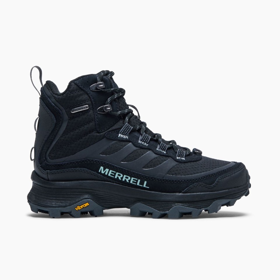 Damen Moab Speed Thermo Mid Wasserdicht Merrell Black Damen Moab Speed Thermo Mid Wasserdicht Merrell Black