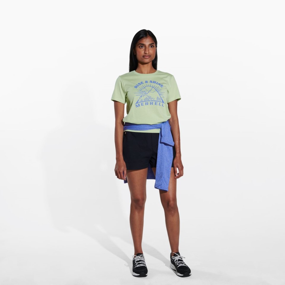 Rise And Shine T-Shirt Mit Rundhalsausschnitt Für Damen Foam Green Merrell