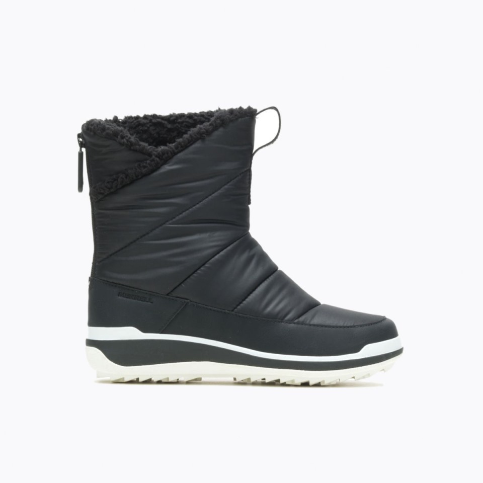 Damen Snowcreek Sport Mid Zip Polar Waterproof Black Merrell