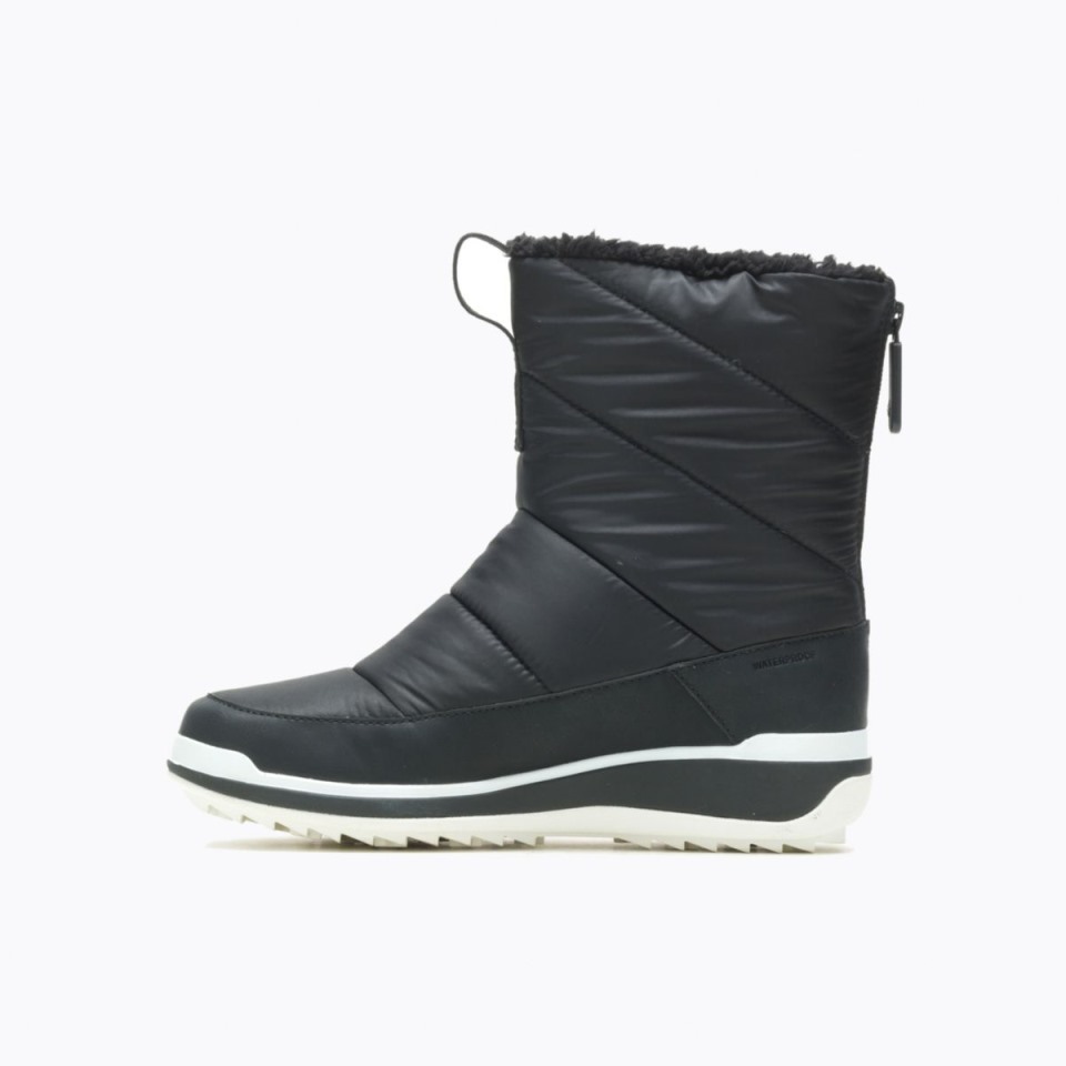 Damen Snowcreek Sport Mid Zip Polar Waterproof Black Merrell